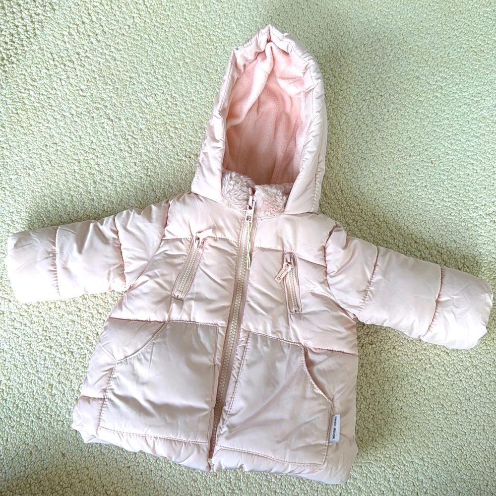 Zara Baby 3-6mos Pink Puffer
